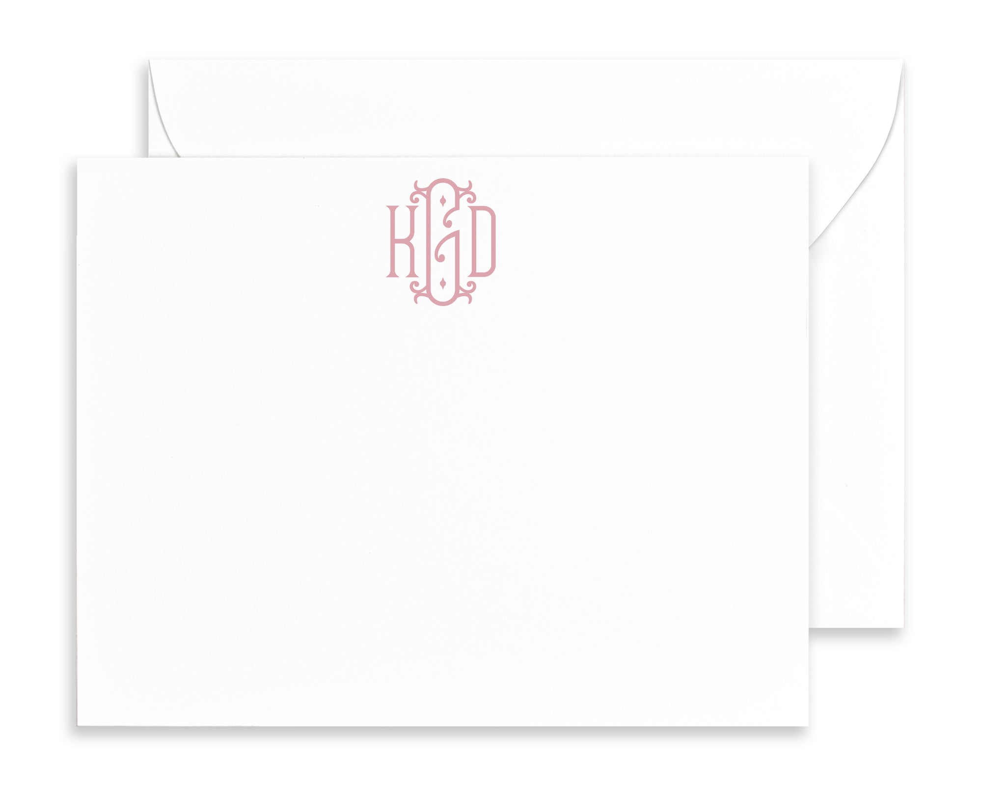 Elegant Monogrammed Note Cards with Envelopes