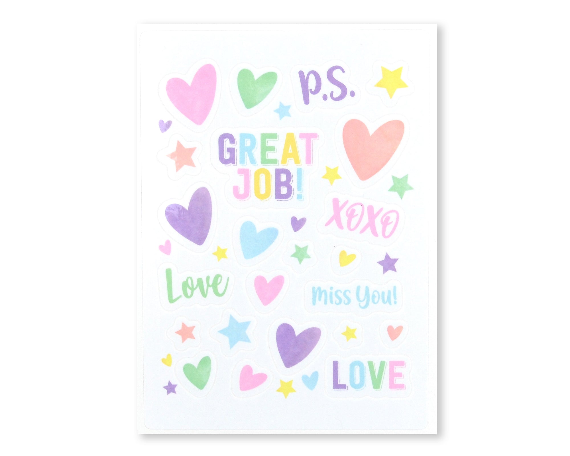 Heart, Star & Fun Sayings Stickers for Kids