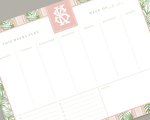 Palm Terrace Weekly To Do List Notepad