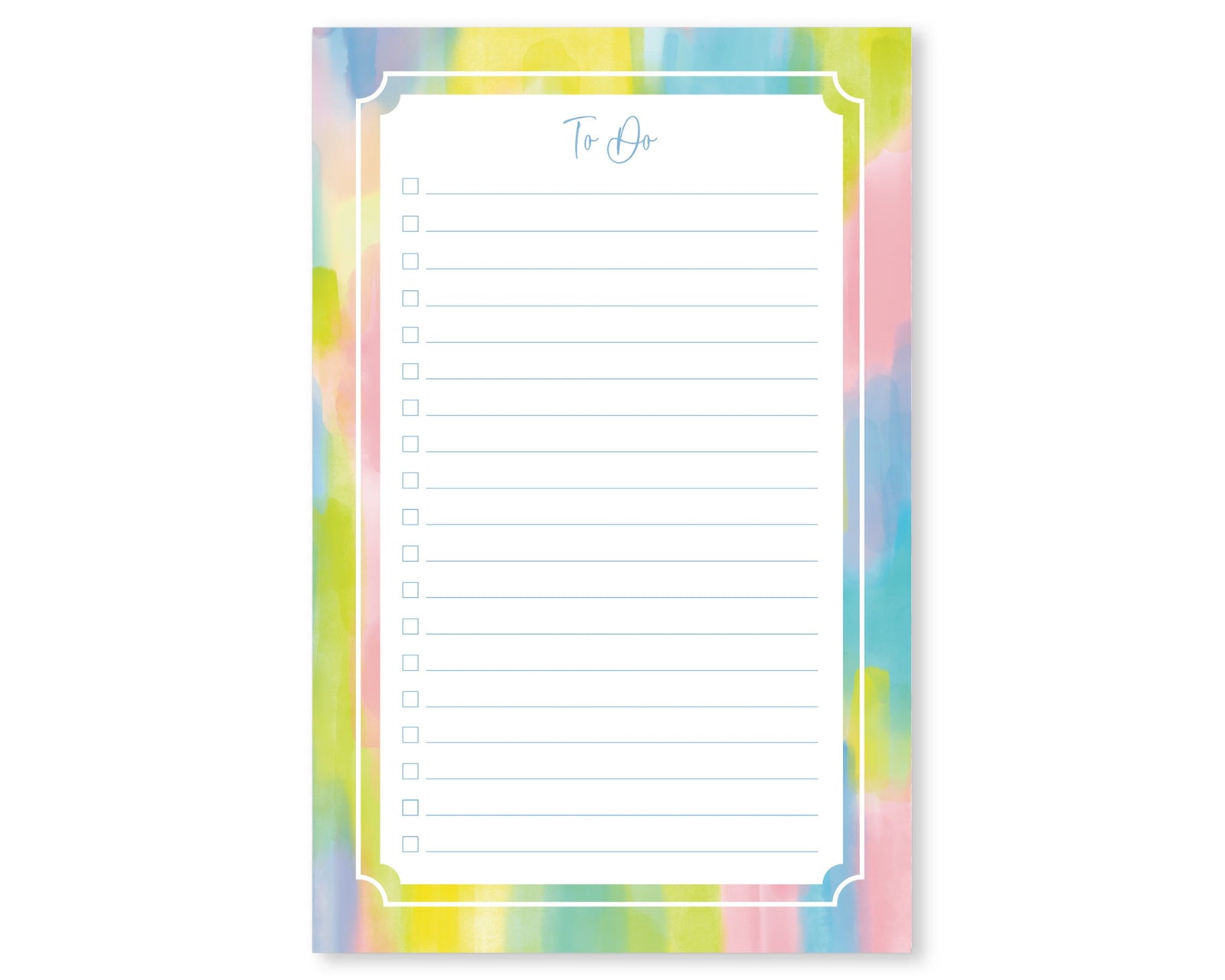 Colorful To Do Notepad