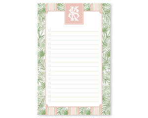 Palm Terrace Monogrammed To Do List Notepad