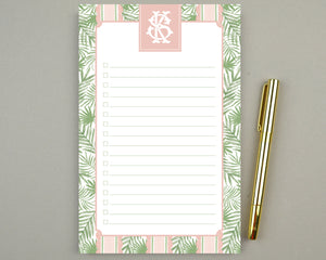 Palm Terrace Monogrammed To Do List Notepad