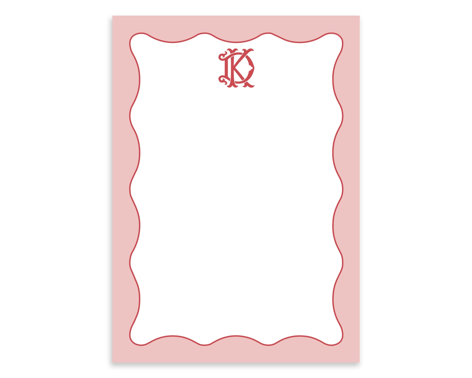 Personalized Wave Notepad, Notepad Valentine Gift