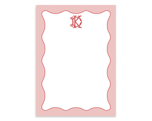 Personalized Wave Notepad, Notepad Valentine Gift