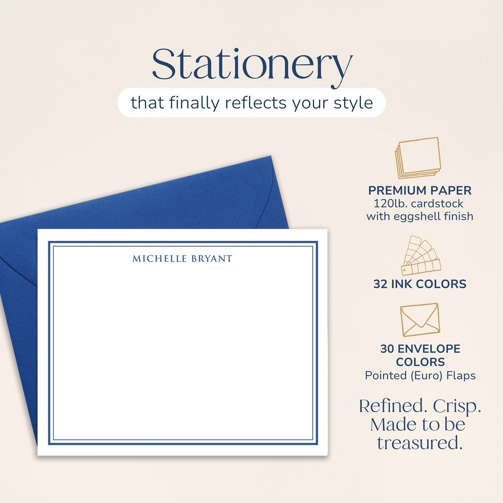 Classic Bordered Note Cards with Envelopes