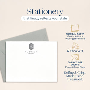 Classic Monogram Crest Stationery for Men