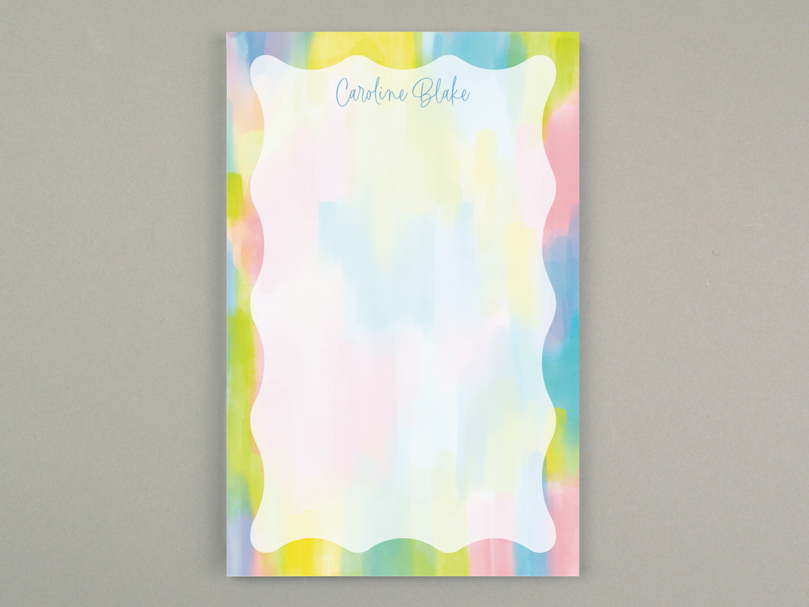 Personalized Colorful Wave Notepad, Notepad Gift