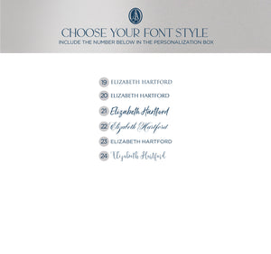 Lemon Stripe Blue & Yellow Scallop Notecards