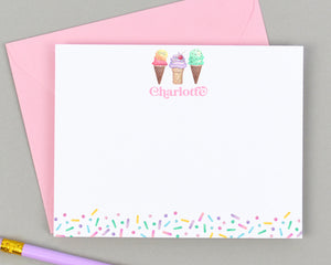 Ice Cream Personalized Writing Set for Kids