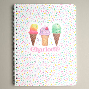 Ice Cream Personalized Writing Set for Kids