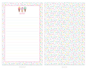 Ice Cream Personalized Writing Set for Kids