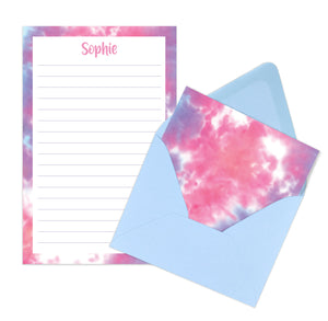 Tie Dye Personalized Writing Set for Kids