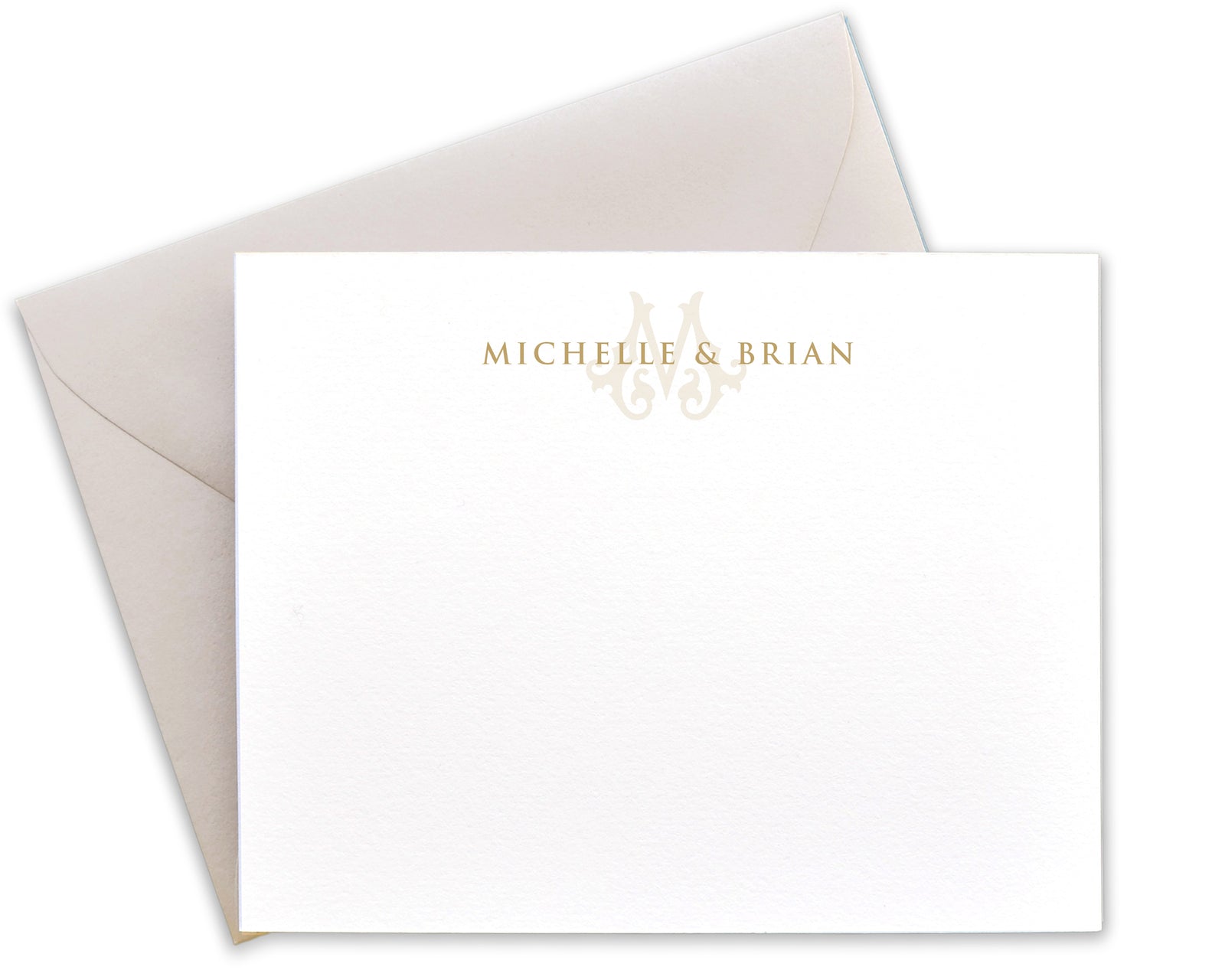 Monogrammed Couples Stationery & Initial Note Cards