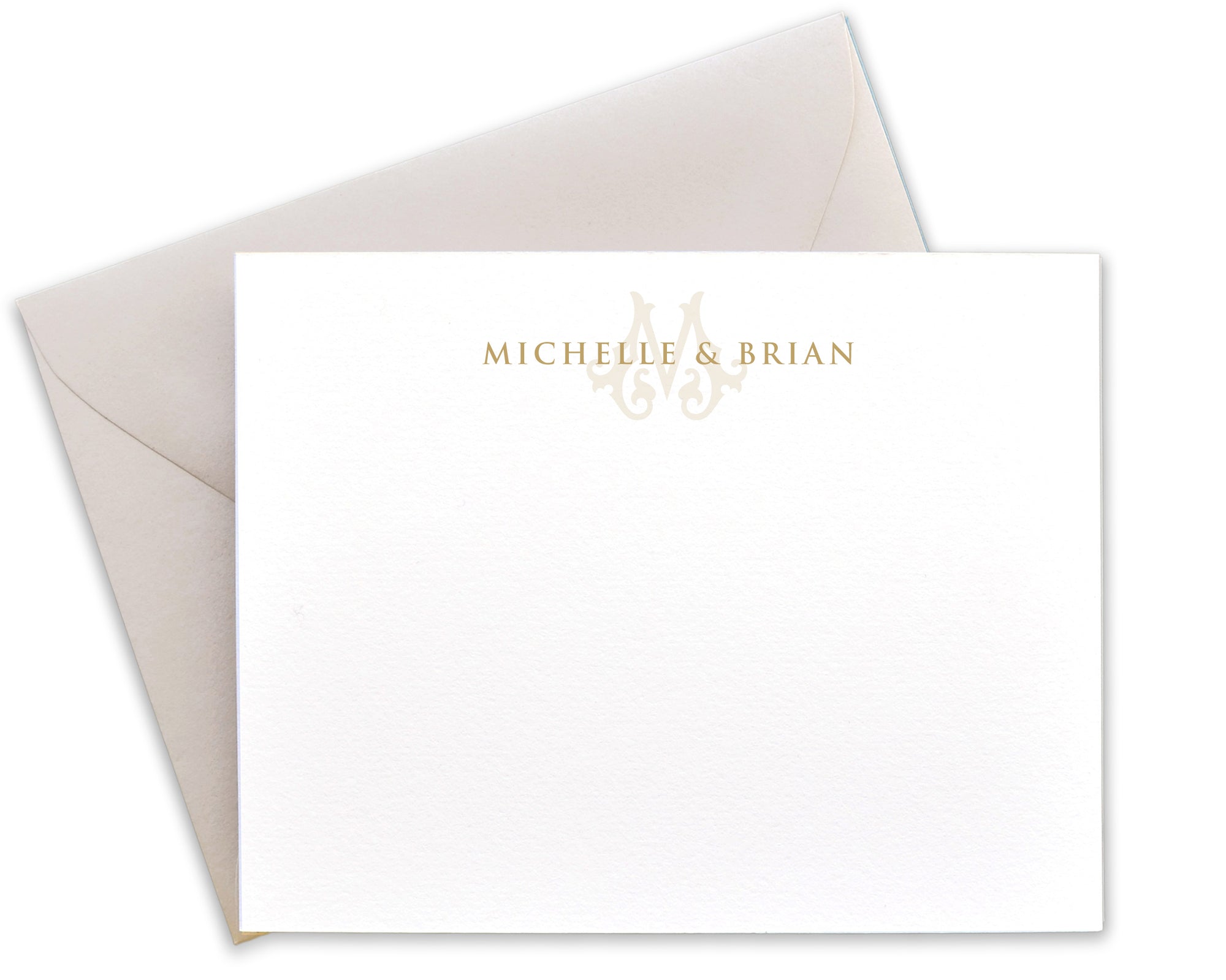 Monogrammed Couples Stationery & Initial Note Cards