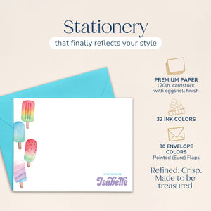 Personalized Popsicle Notecards for Kids