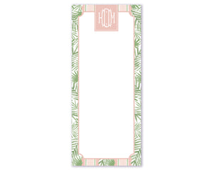 Palm Terrace Monogrammed Skinny Notepad