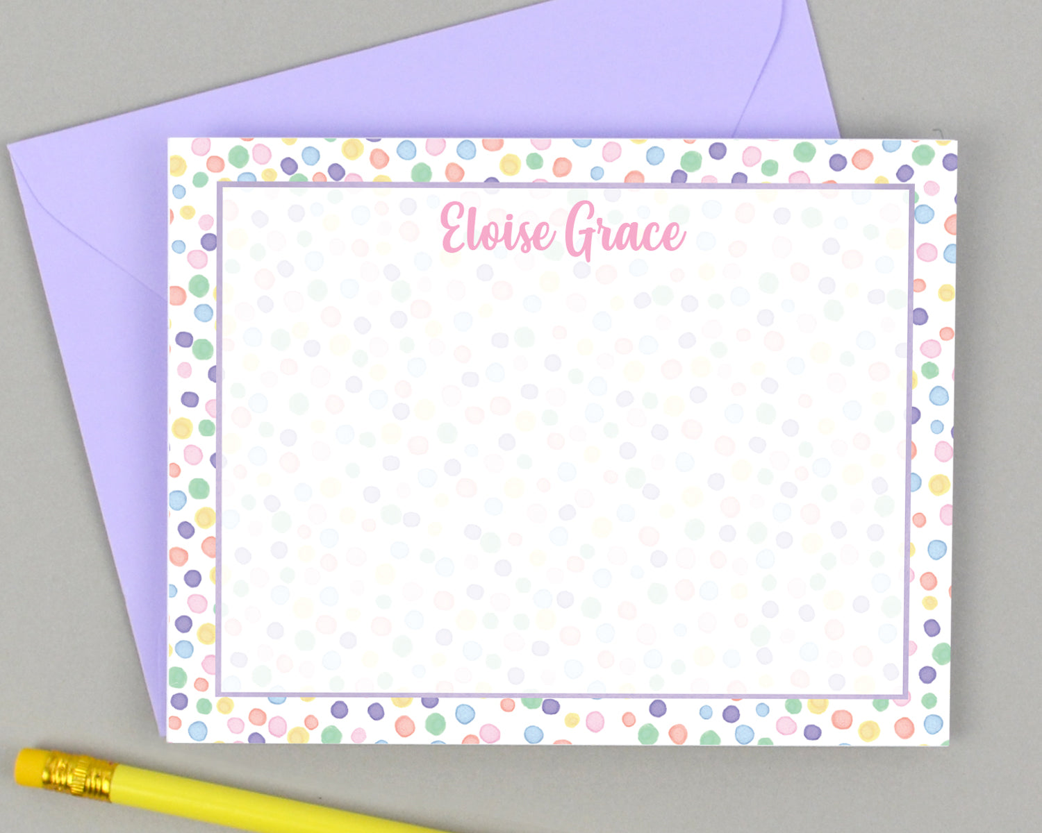 From the Desk of Personalized Note Cards with Envelopes - Augusta Joy