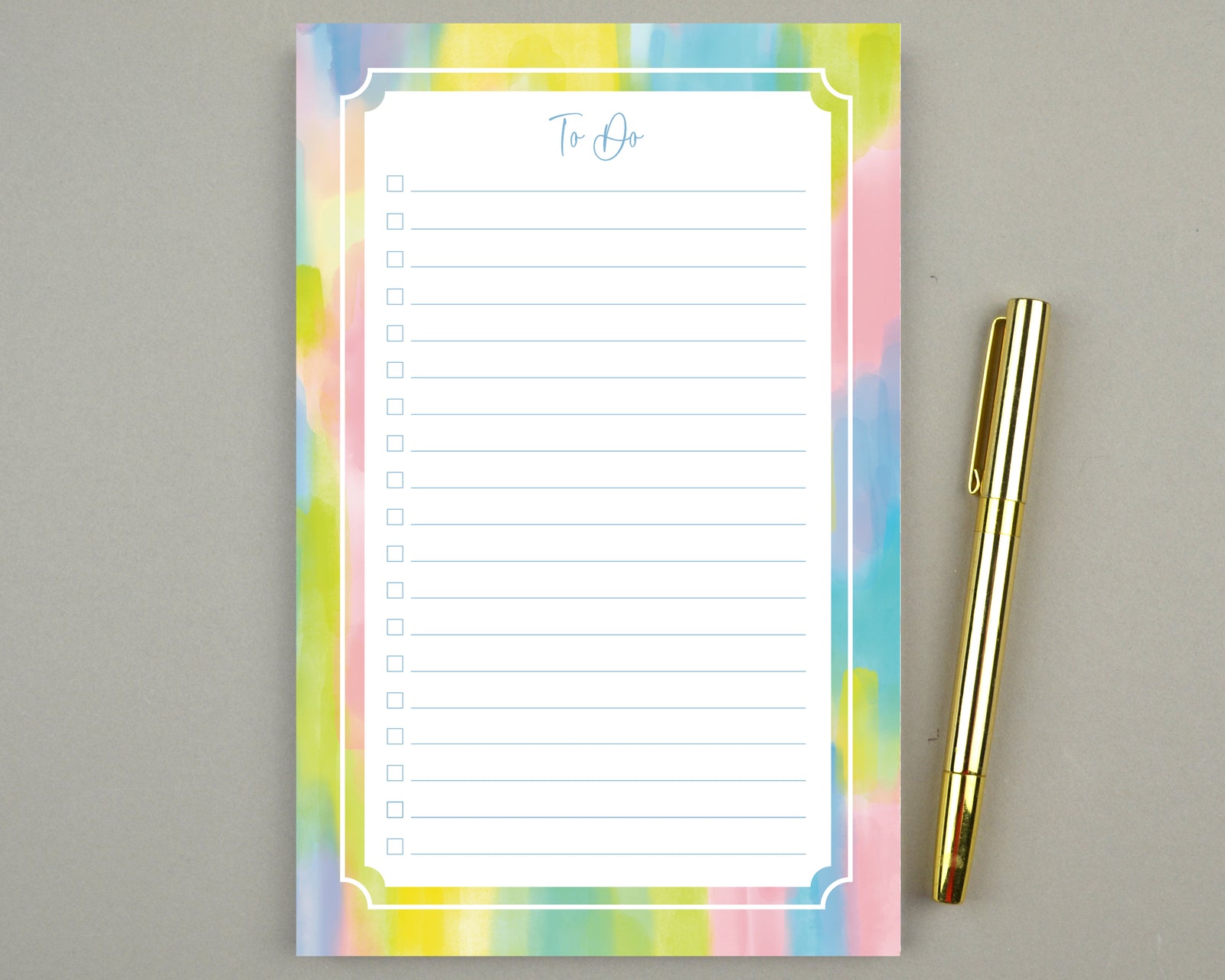 Colorful To Do Notepad