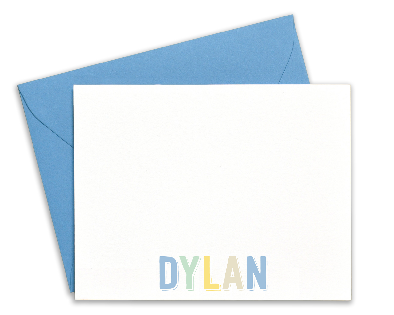 Boys Personalized Rainbow Name Stationery for Kids
