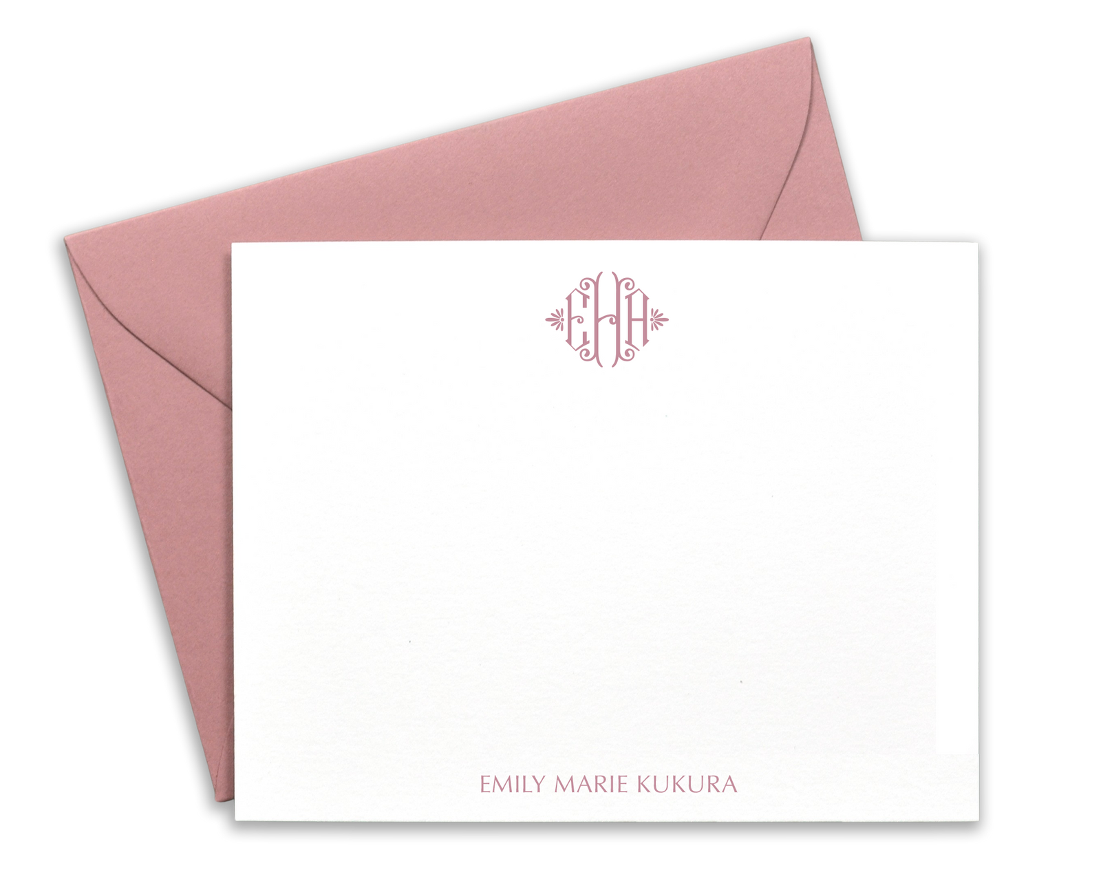 Brigette Monogrammed Note Cards with Envelopes