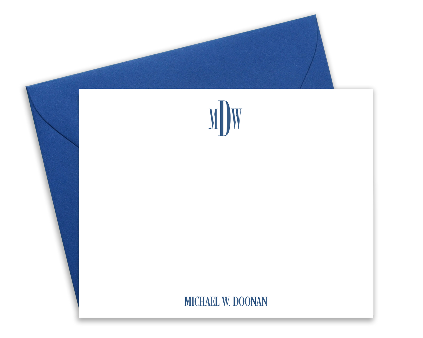 Classic Monogrammed Note Cards for Men