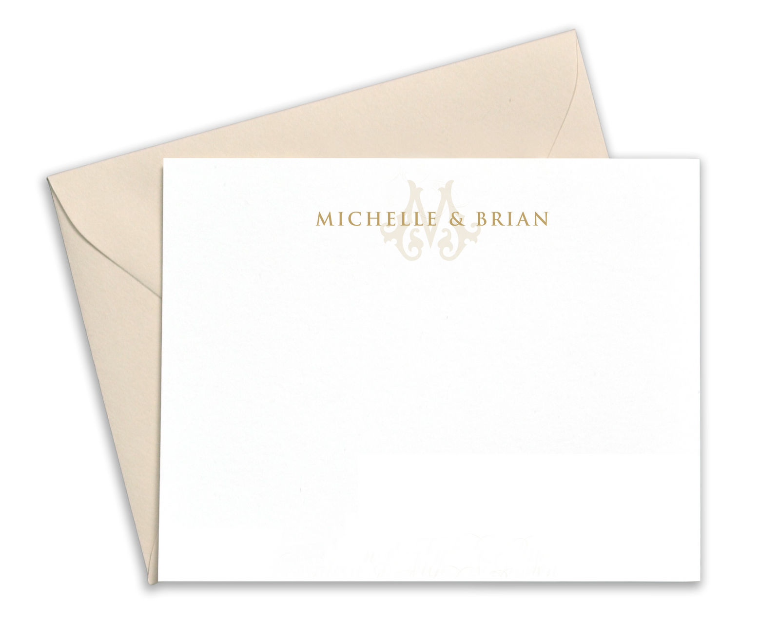 Monogrammed Couples Stationery & Initial Note Cards