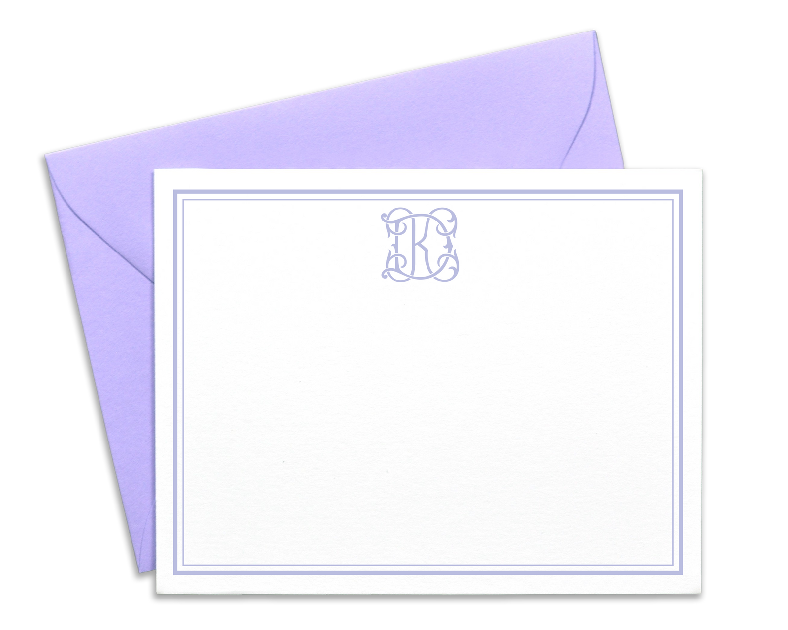 Elegant, Bordered Monogrammed Note Cards