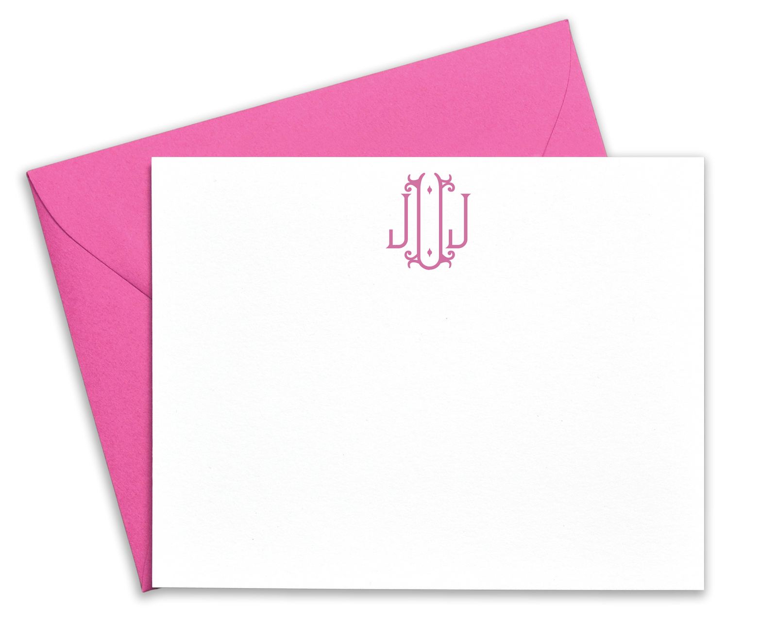 Elegant Monogrammed Note Cards with Envelopes