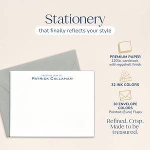 From the Desk of Personalized Note Cards with Envelopes