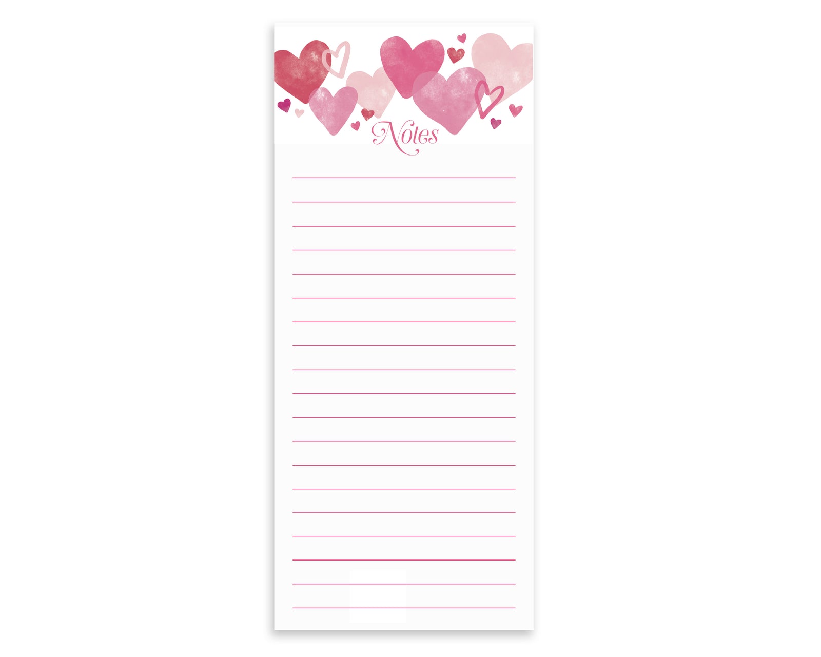 Valentine Hearts "Notes" Notepad