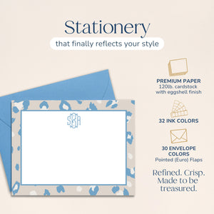 Personalized Leopard Animal Print Stationery
