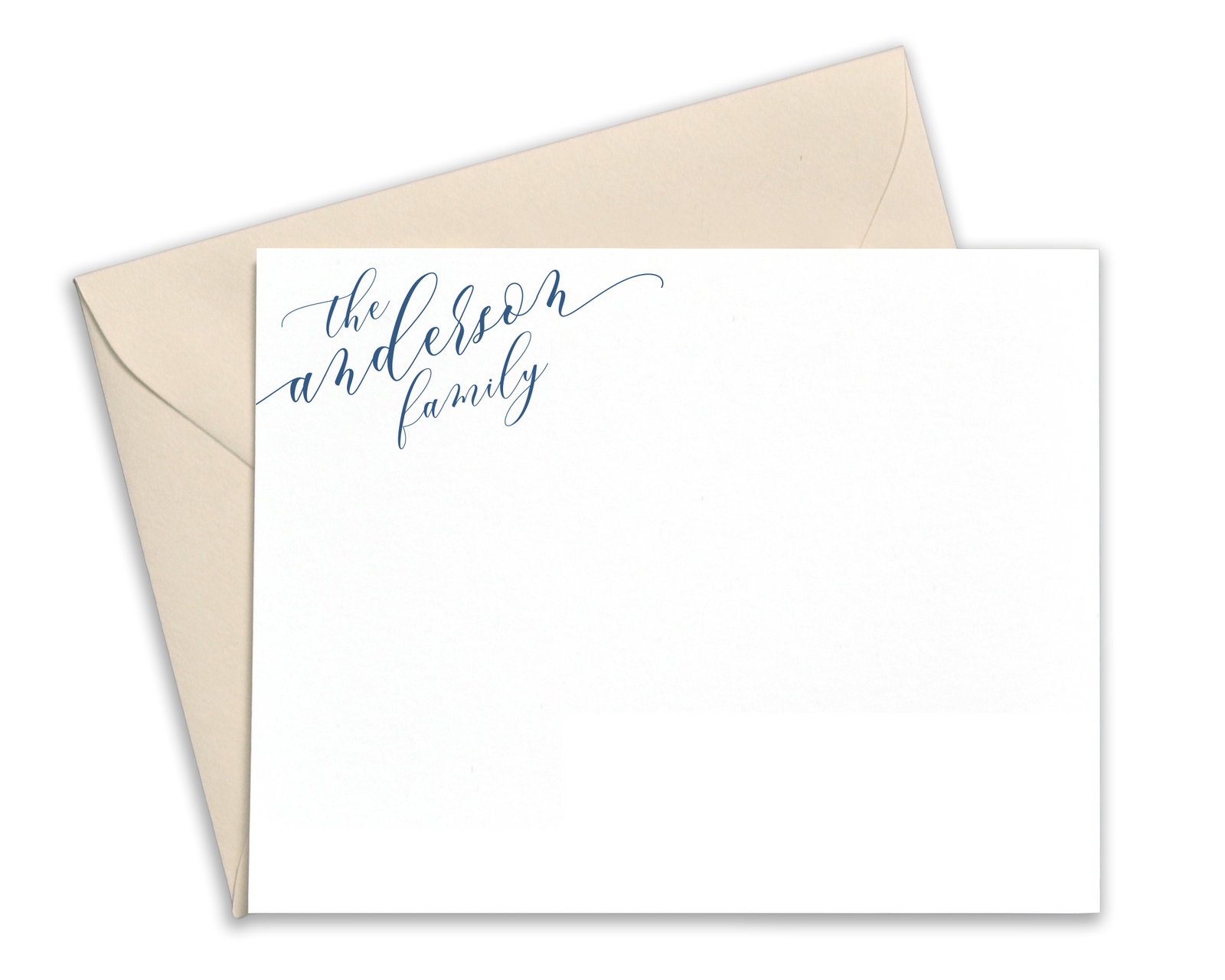 Modern Calligraphy Family Note Cards with Envelopes