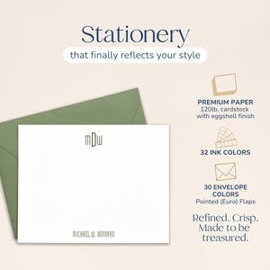 Monogrammed Note Cards with Envelopes