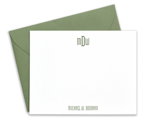 Monogrammed Note Cards with Envelopes