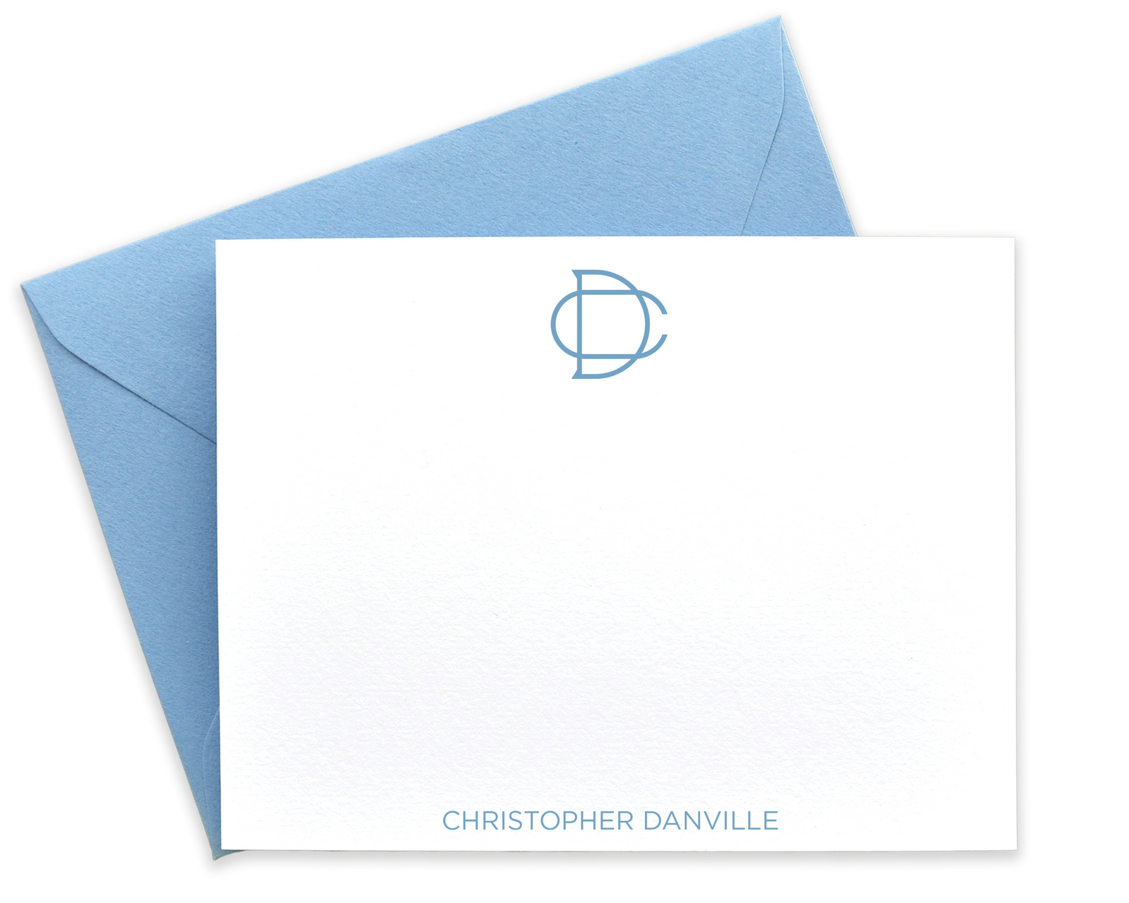 Personalized Monogrammed Stationery for Men, Initial Note Cards