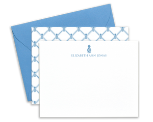 Personalized Pineapple Patterned Note Cards