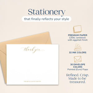 Personalized Thank You Note Cards