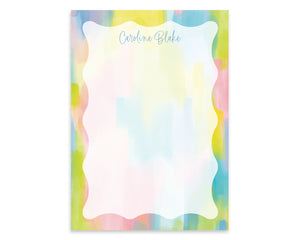 Personalized Colorful Wave Notepad, Notepad Gift