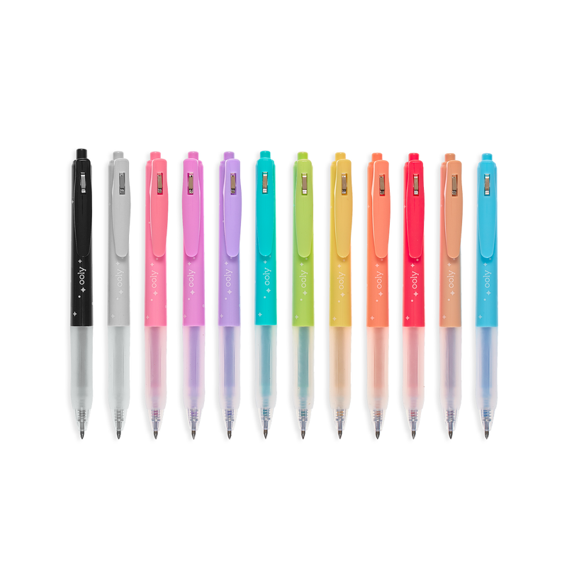 Oh My Glitter! Retractable Glitter Gel Pens - Set of 12