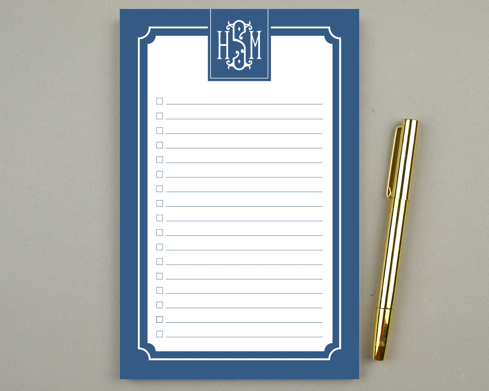 Monogrammed To Do List Notepad - 8.5x5.5"