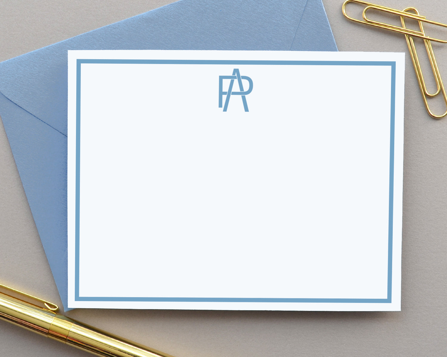 Personalized Stationery Flat Notecards: Bronte Old School – Bohtieque Design