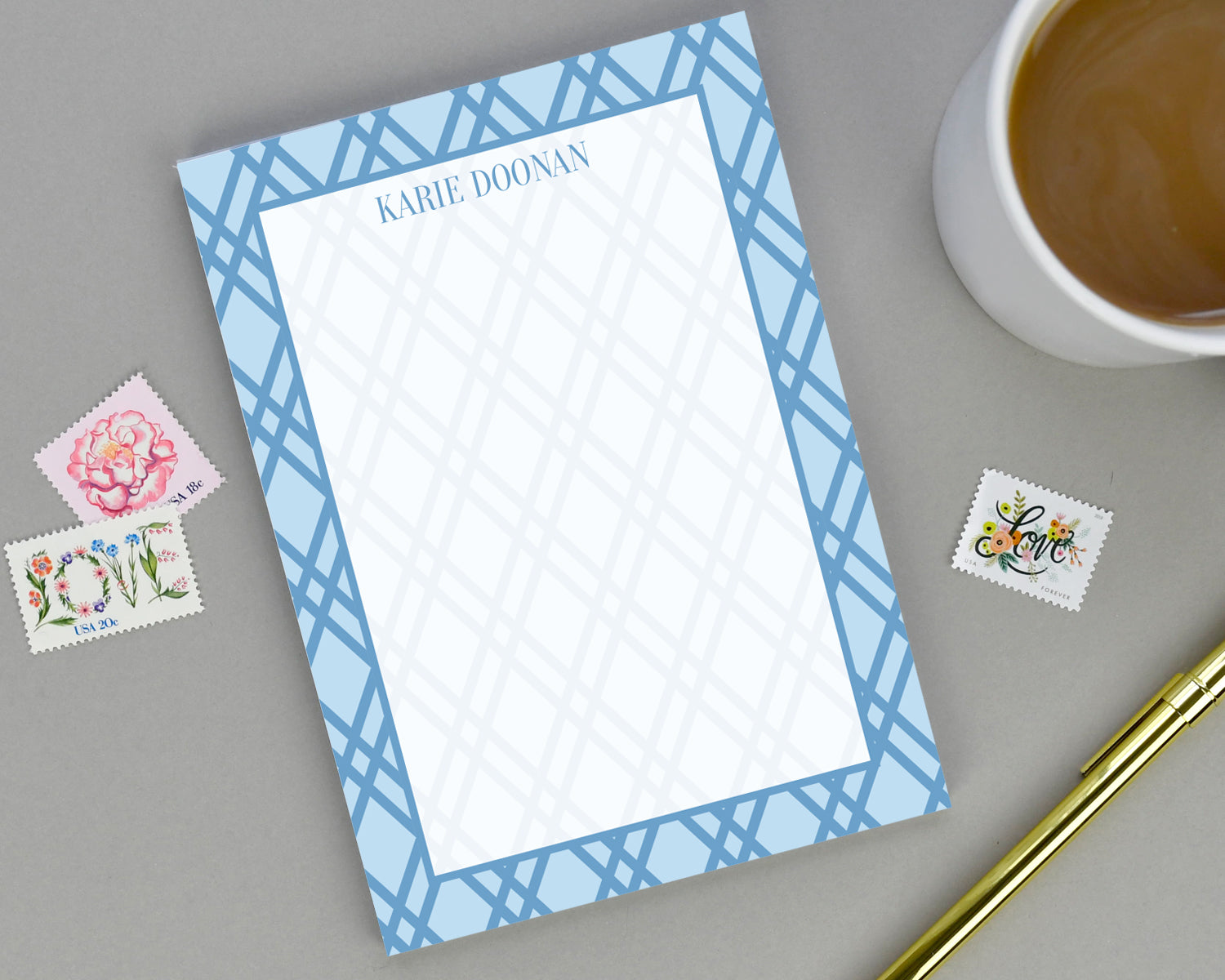 Geometric Patterned Personalized Notepad