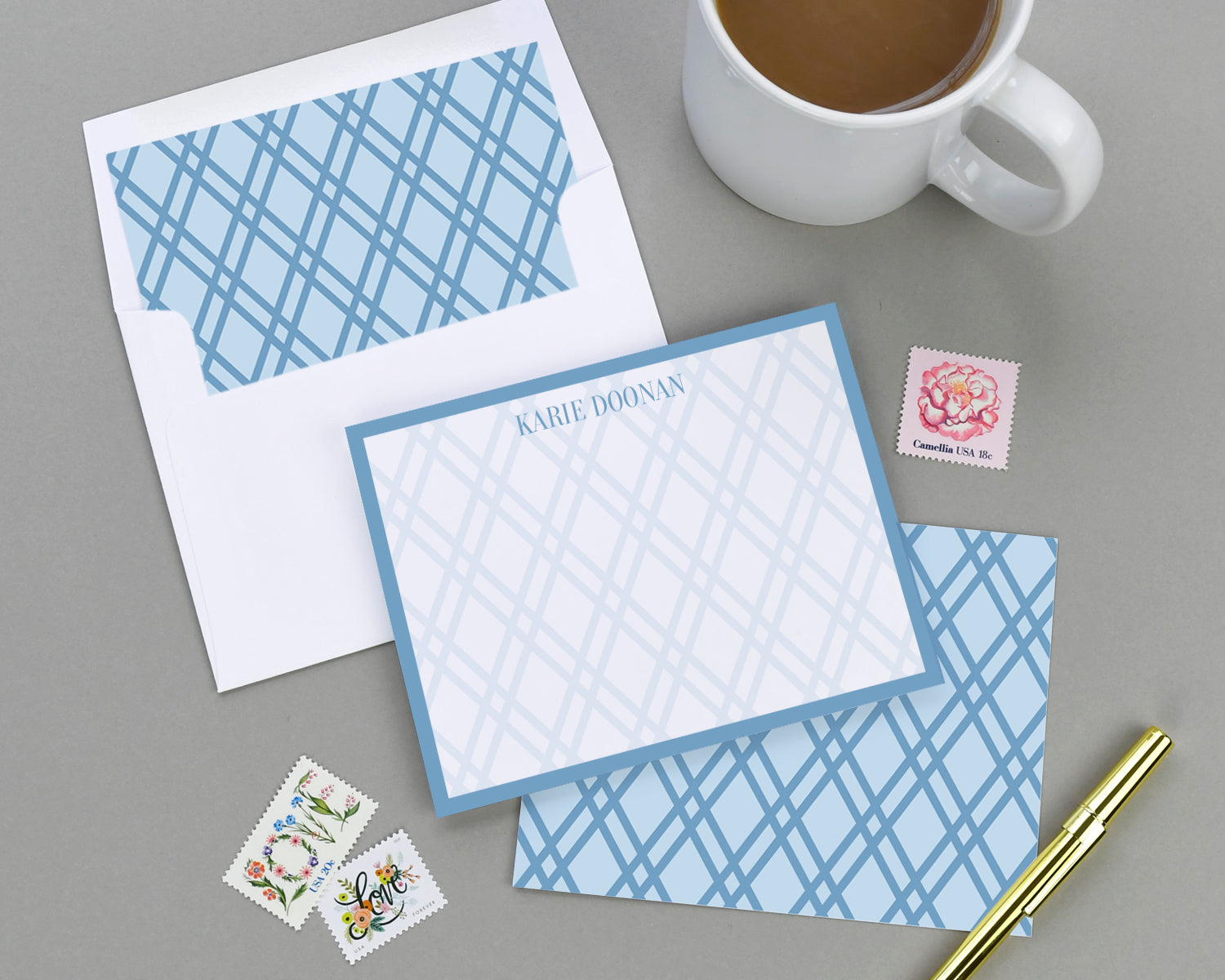 Geometric Patterned Note Card Set