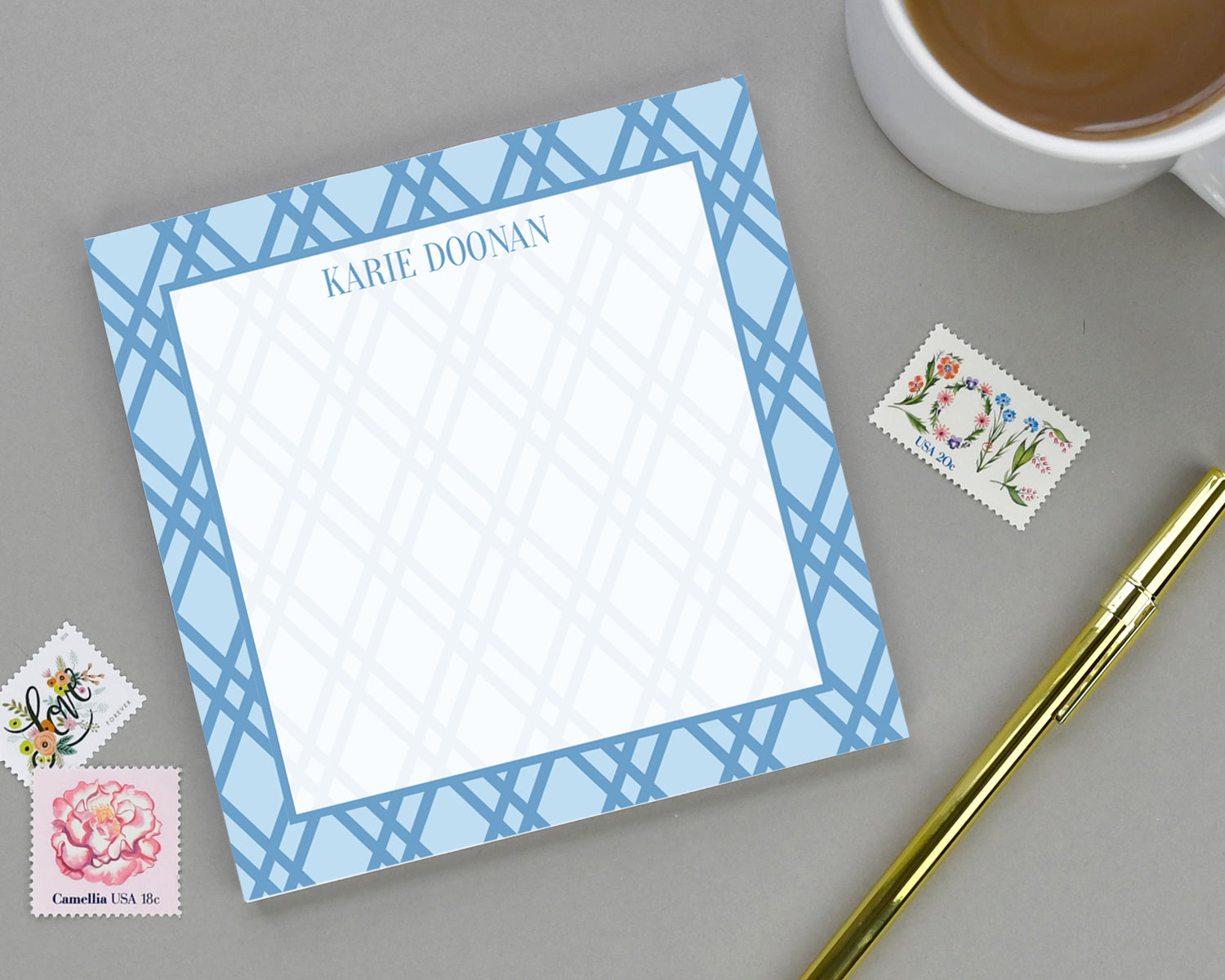 Geometric Patterned Personalized Notepad