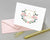 Champagne & Blush Monogrammed Crest Folded Note Cards with Envelopes