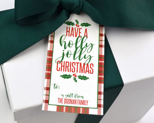 Personalized Have a Holly Jolly Christmas Gift Tags