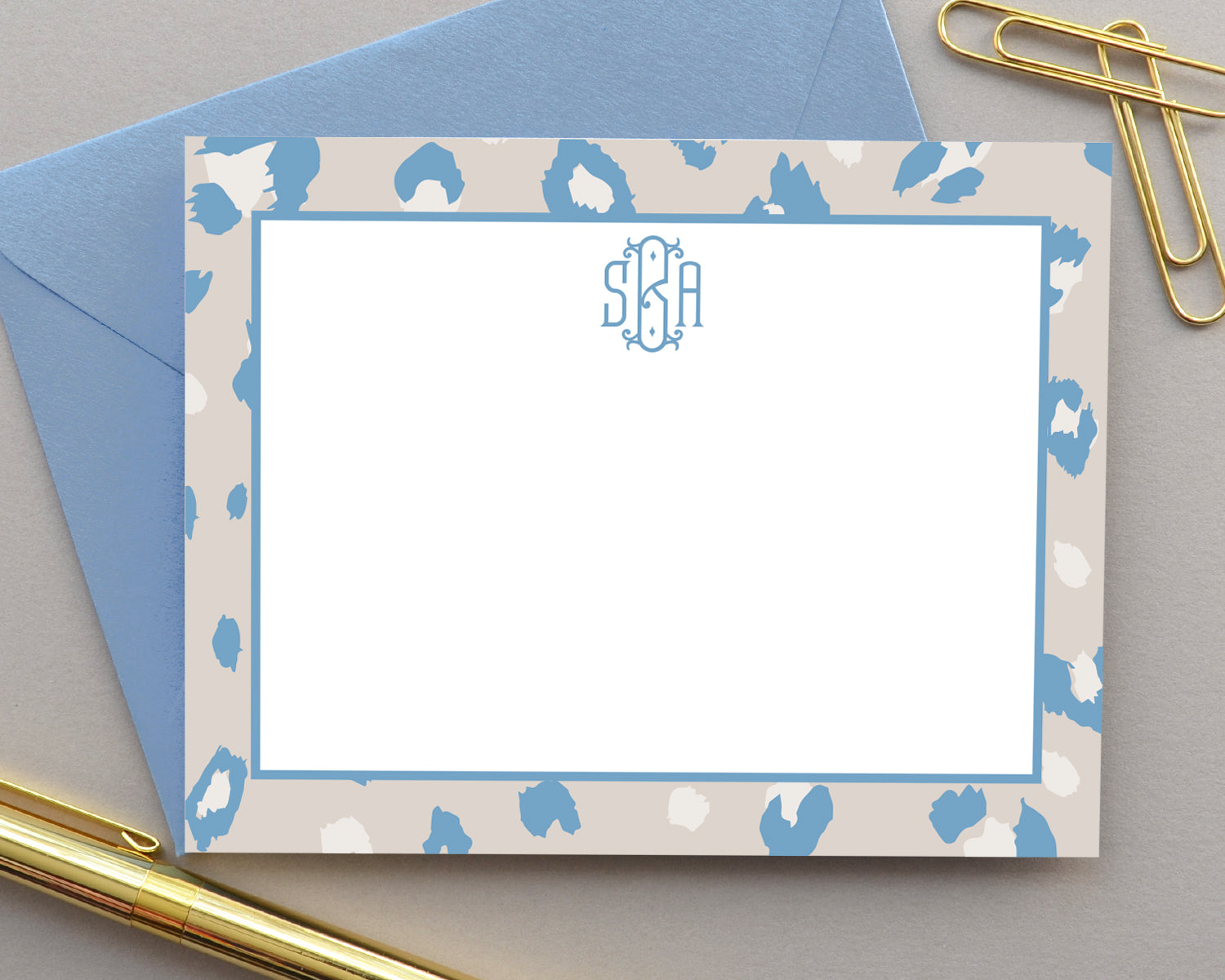 Personalized Leopard Animal Print Stationery