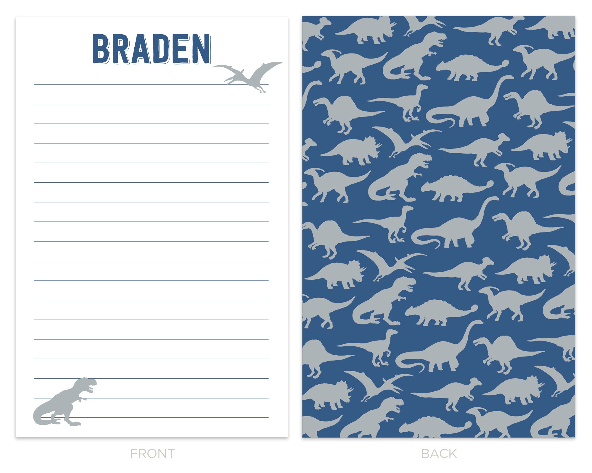 Personalized Dinosaur Writing Set for Boys