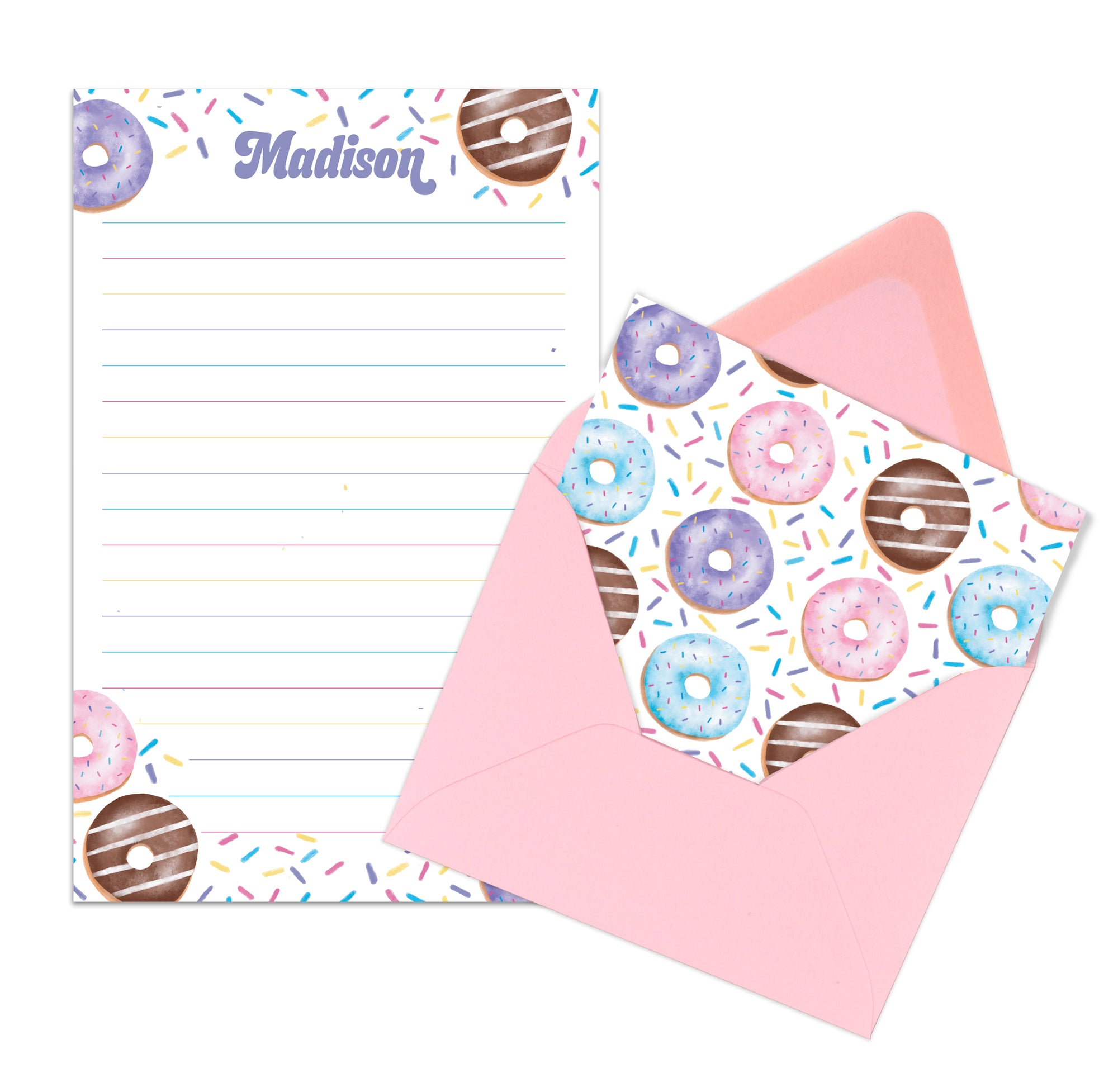 Personalized Donut Writing Set for Boys