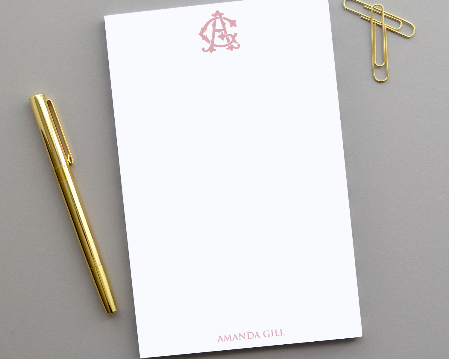 Traditional Monogrammed Notepad, Personalized Notepad Gift - Augusta Joy